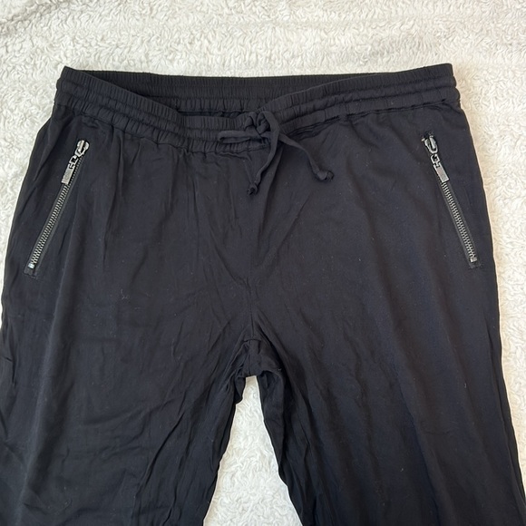 NWOT CHASER Black Elastic Waist Band and Cinched ankle Pants - Picture 2 of 8